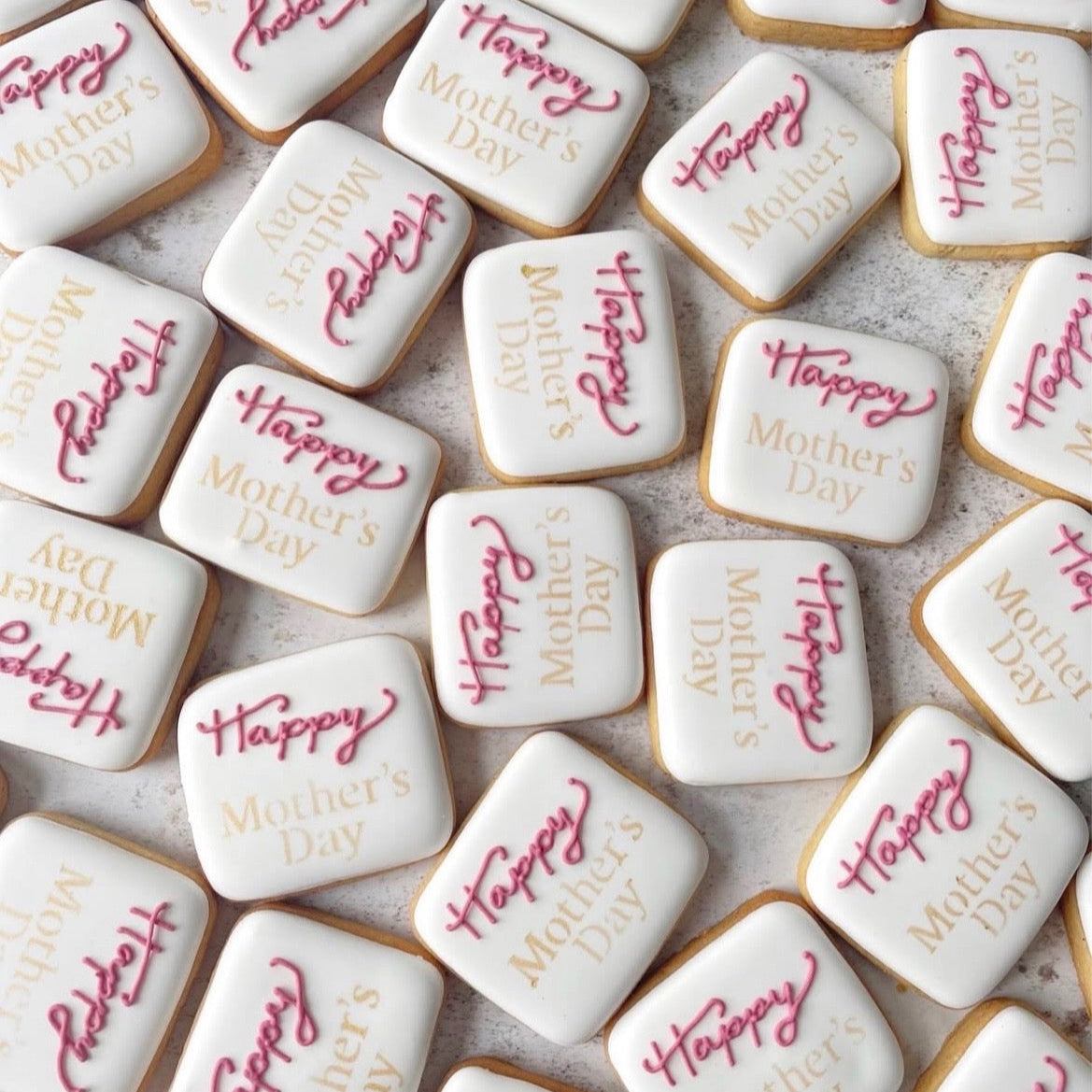 Mini Blossom Mother’s Day biscuits – hand-iced floral cookies gift for Mum”