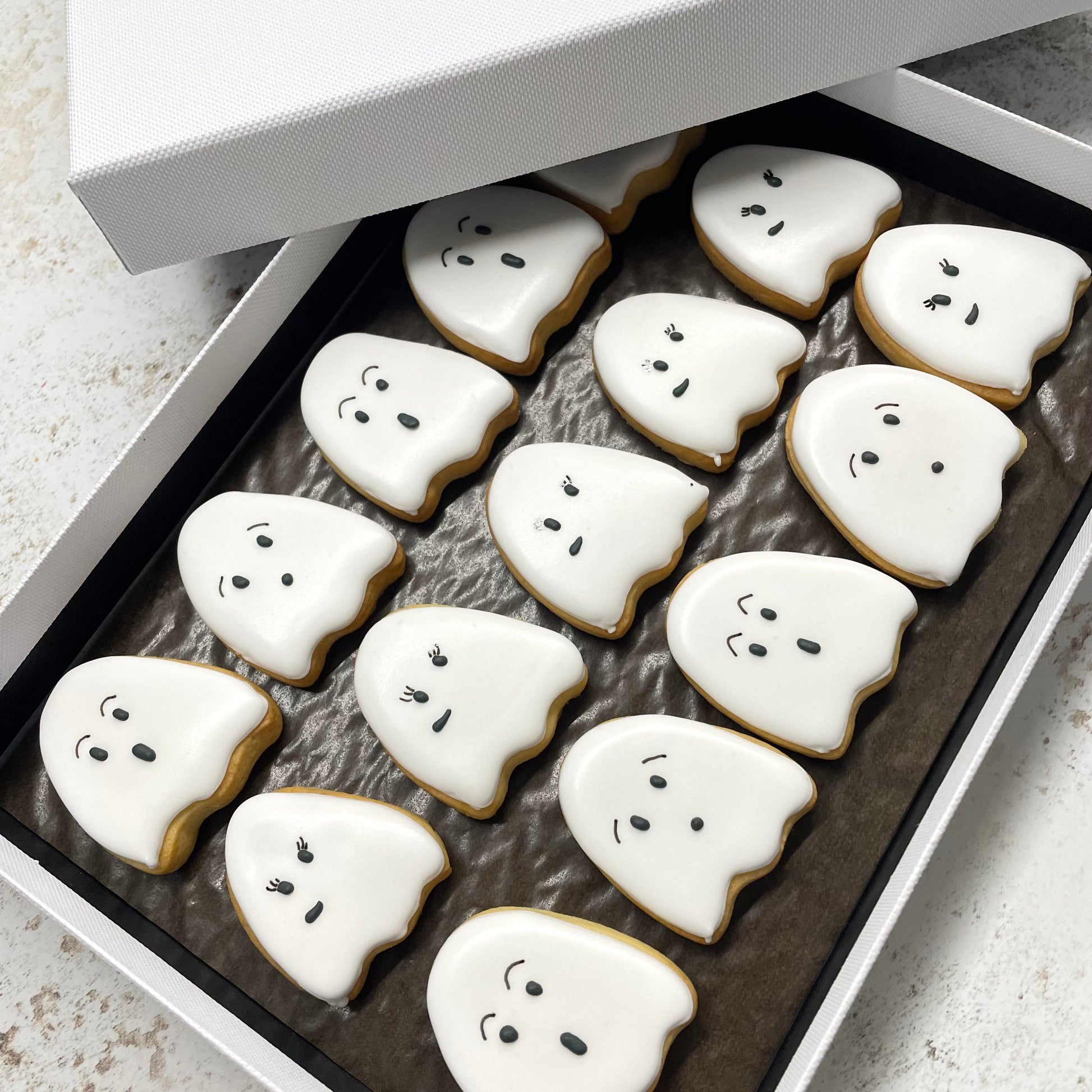 Halloween Mini Ghosts Themed biscuits