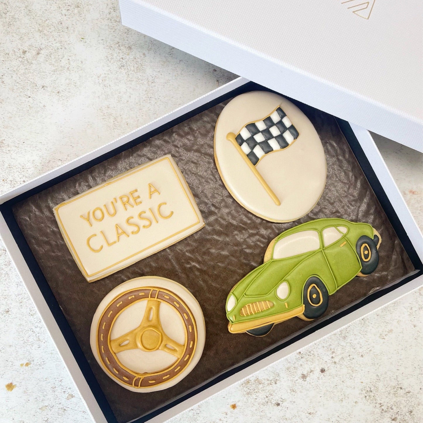 Father's Day Classic Car Biscuits MilsTone Biscuits