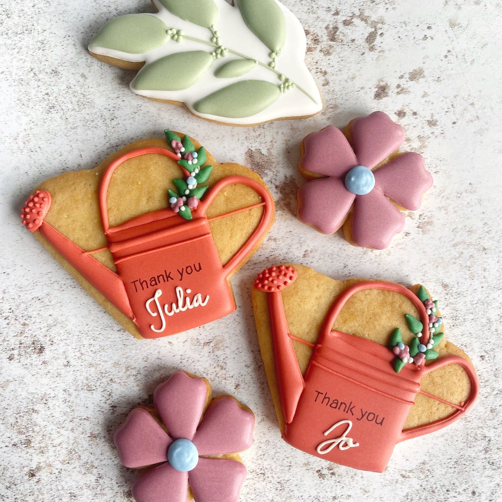 Garden Themed Biscuits hand decorated, Summer themed biscuits, Biscuit gift box, custom iced biscuits, birthday cookies, heart-shaped biscuits, Brighton bakery