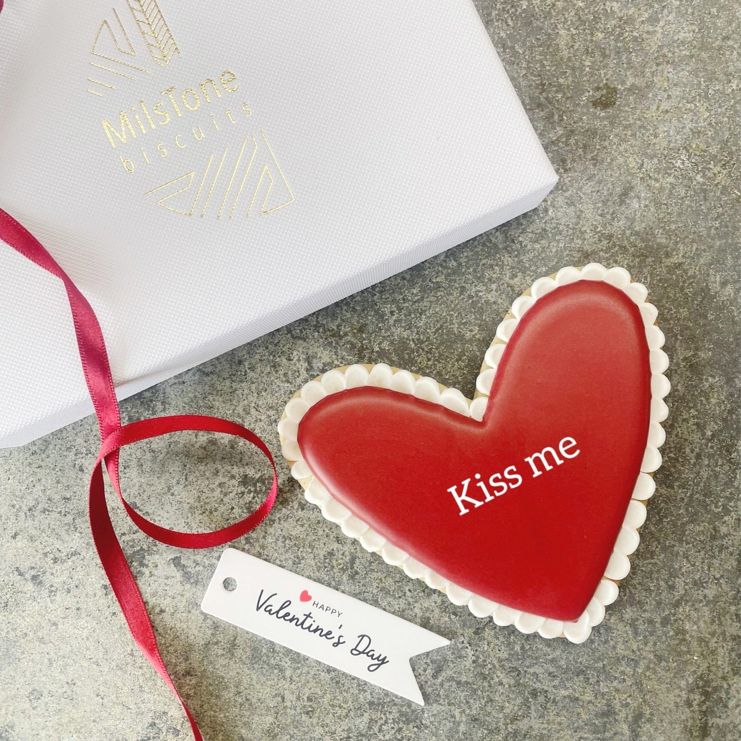 Extra Large Heart MilsTone Biscuits