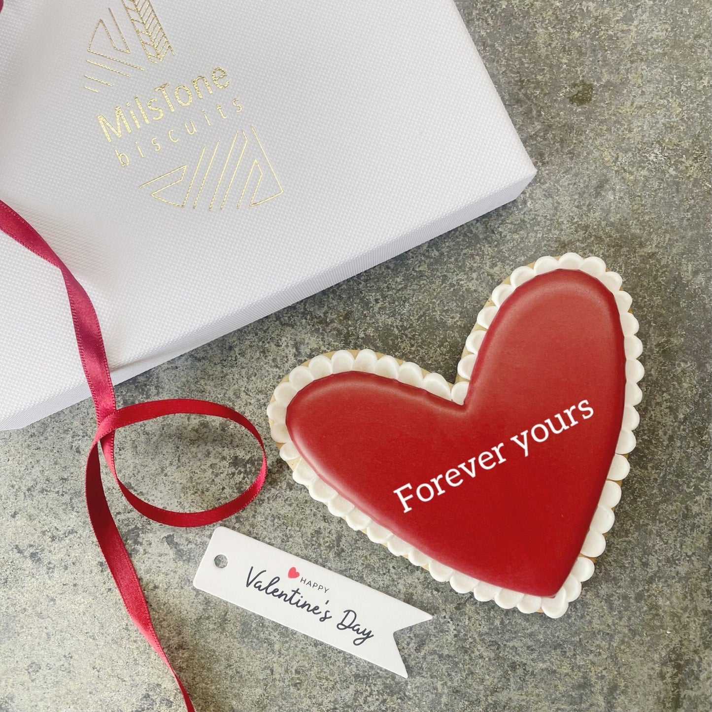 Extra Large Heart MilsTone Biscuits