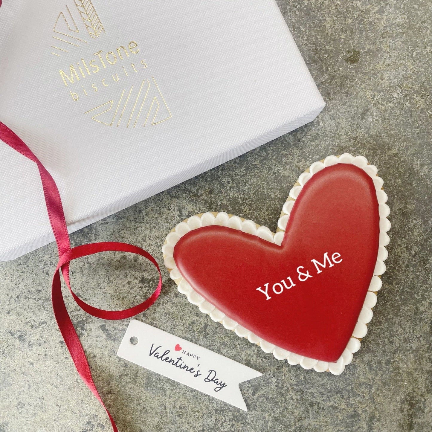 Extra Large Heart MilsTone Biscuits