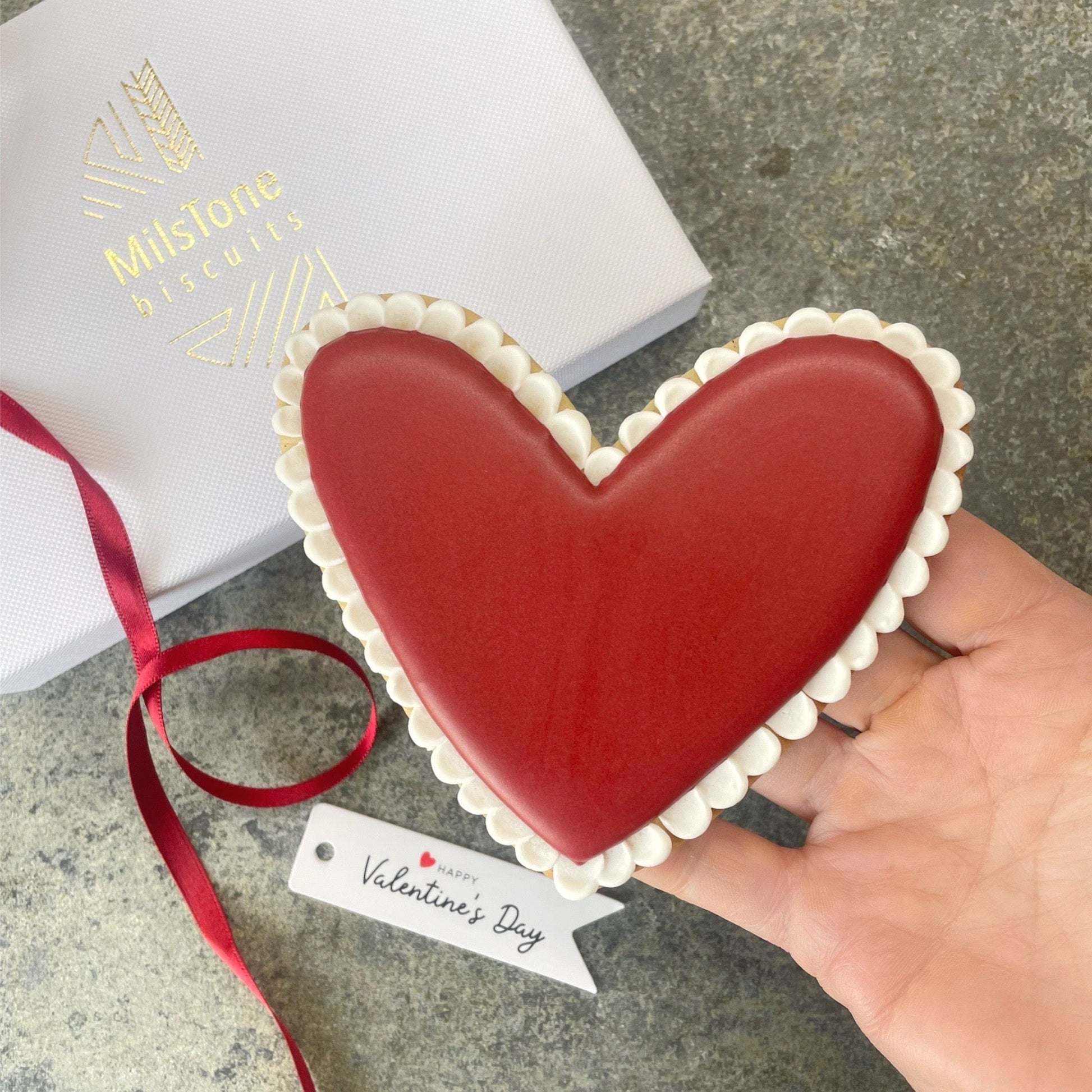 Extra Large Heart MilsTone Biscuits