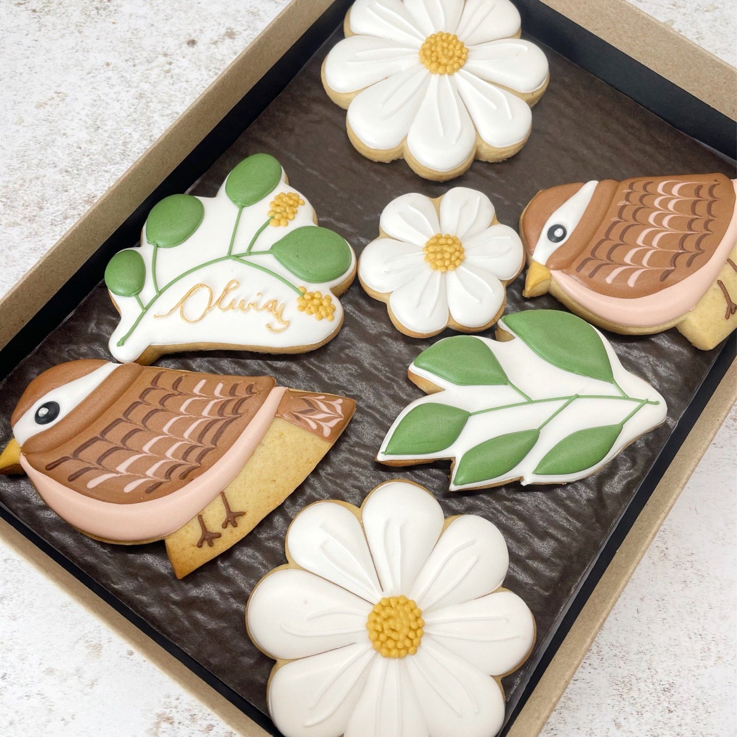 Birds & Spring Blooms Biscuits MilsTone Biscuits