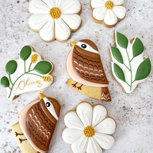 Birds & Spring Blooms Biscuits MilsTone Biscuits