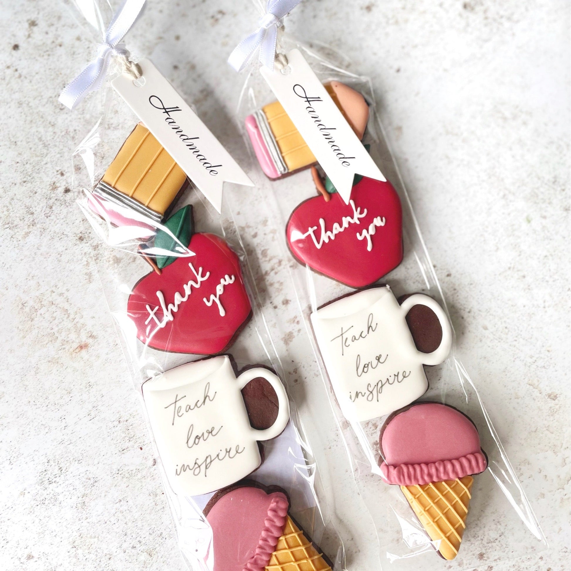 Mini Thank You Teacher Biscuits hand decorated