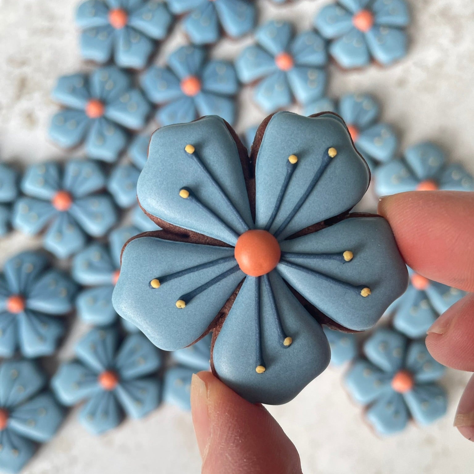 Mini Blossom Mother’s Day biscuits – hand-iced floral cookies gift for Mum