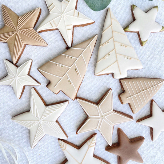 Christmas Stars & Trees MilsTone Biscuits