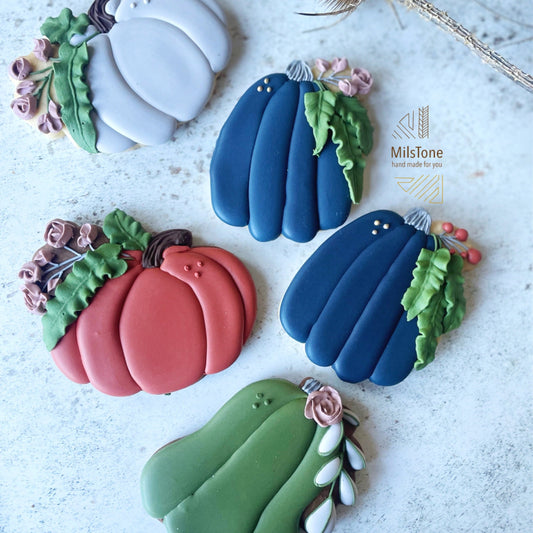 Elegant Pumpkins custom iced Biscuits
