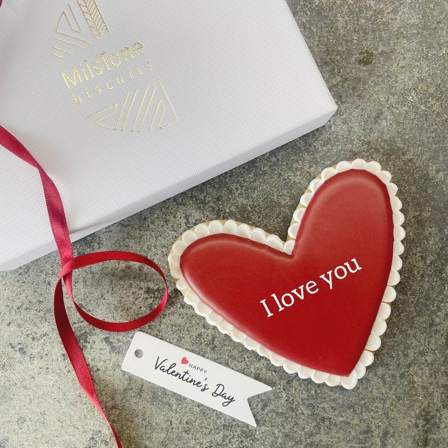 Extra Large Heart MilsTone Biscuits