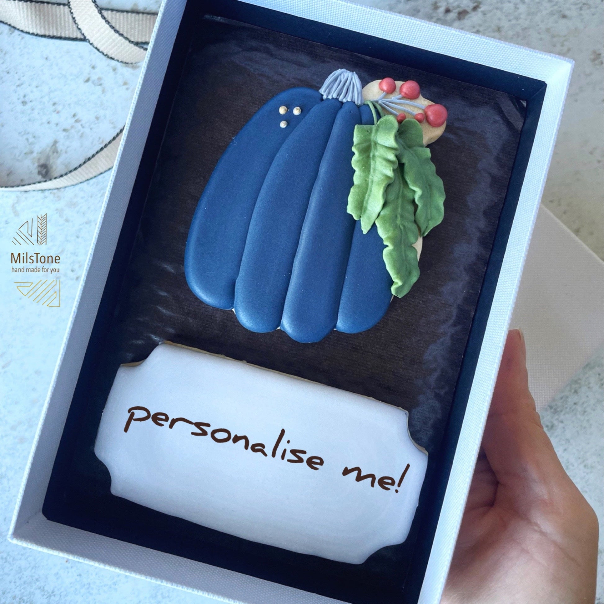 Elegant Pumpkins custom iced Biscuits