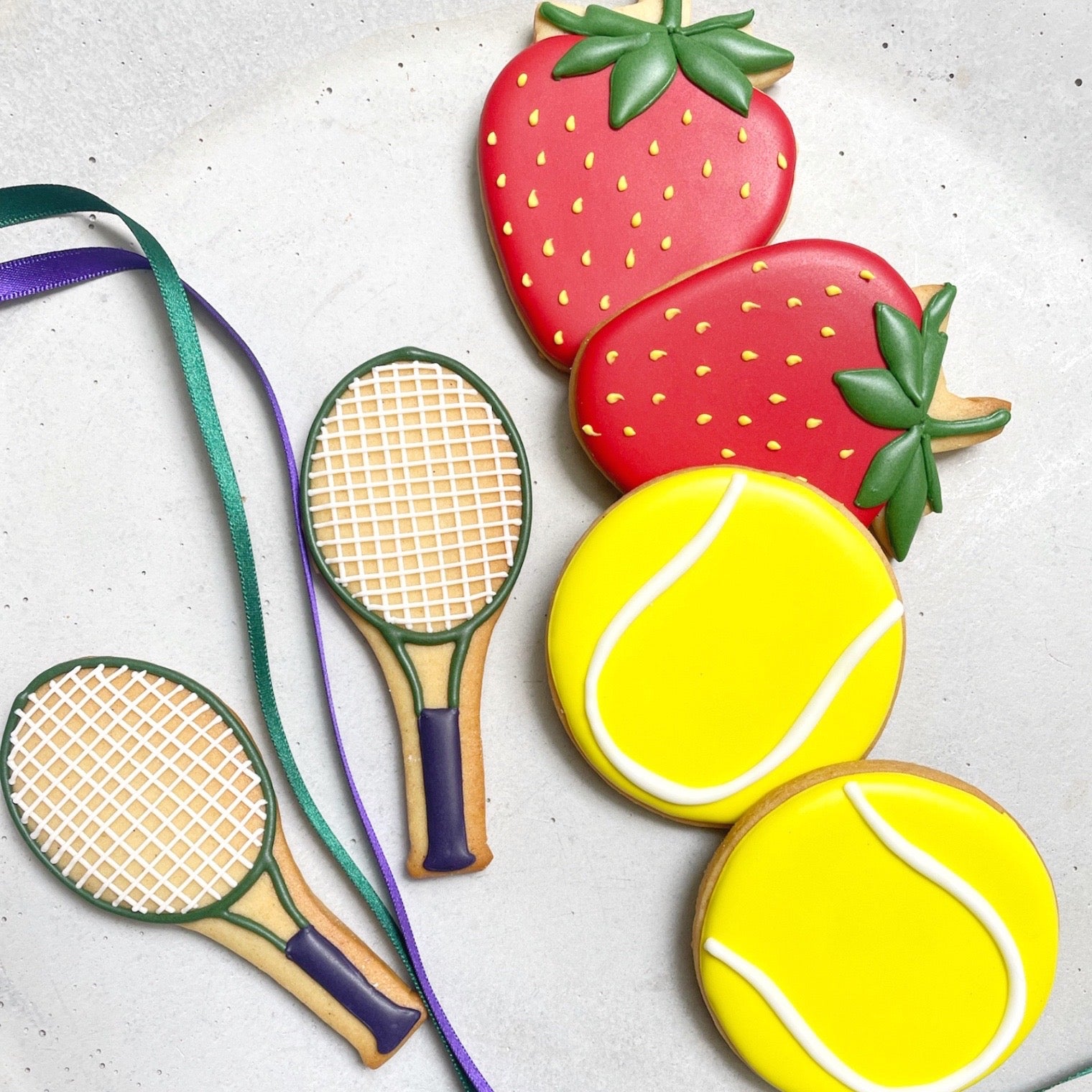 Custom Tennis-Themed Iced Biscuits for Parties and Events.