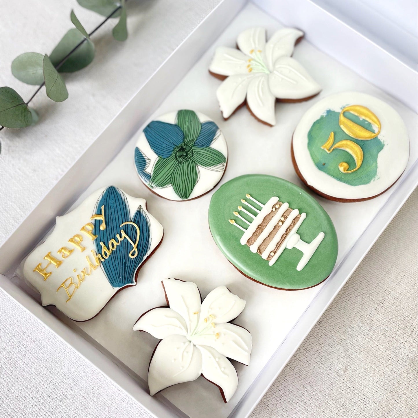 Birthday Lilies MilsTone Biscuits