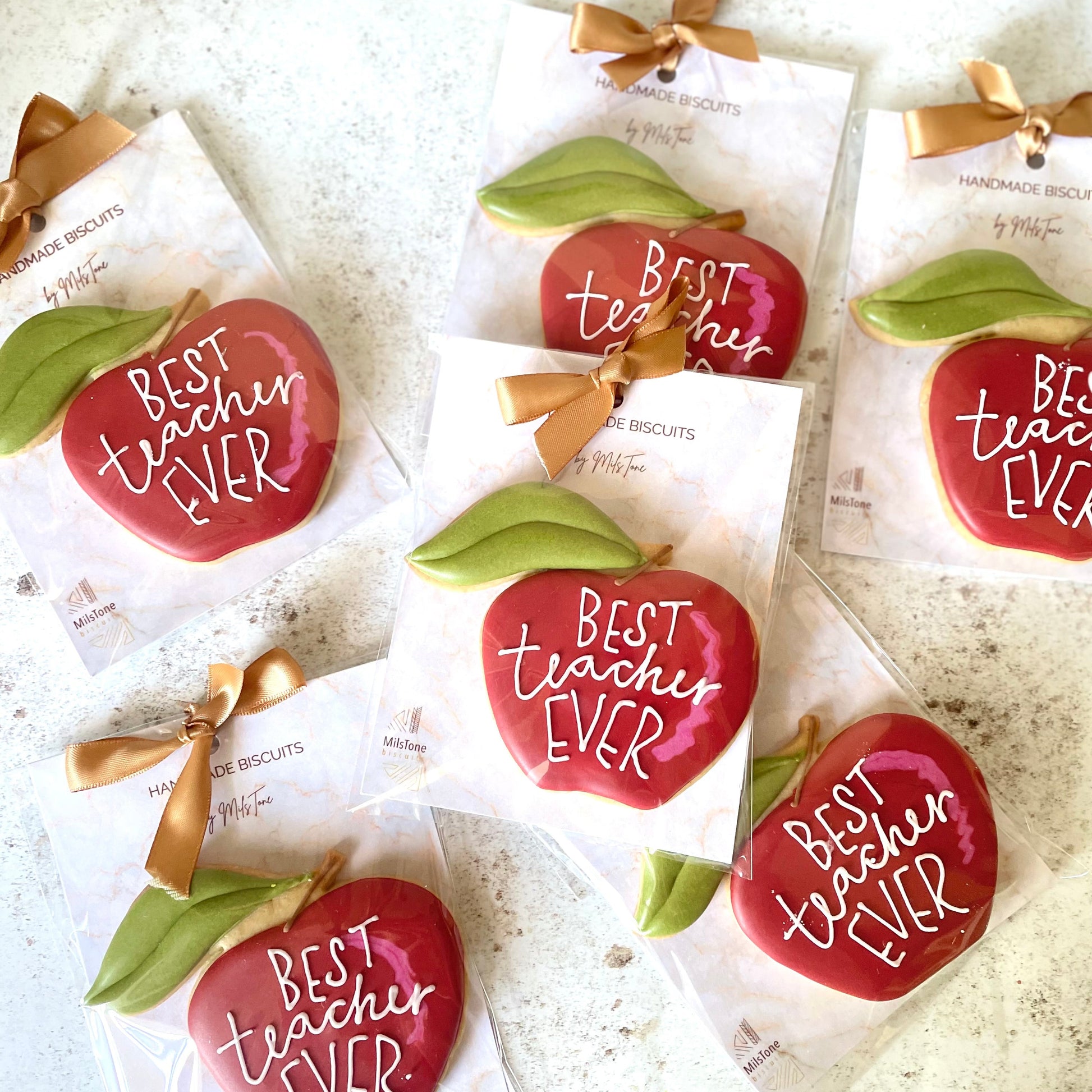Thank You Teacher Biscuits hand decorated