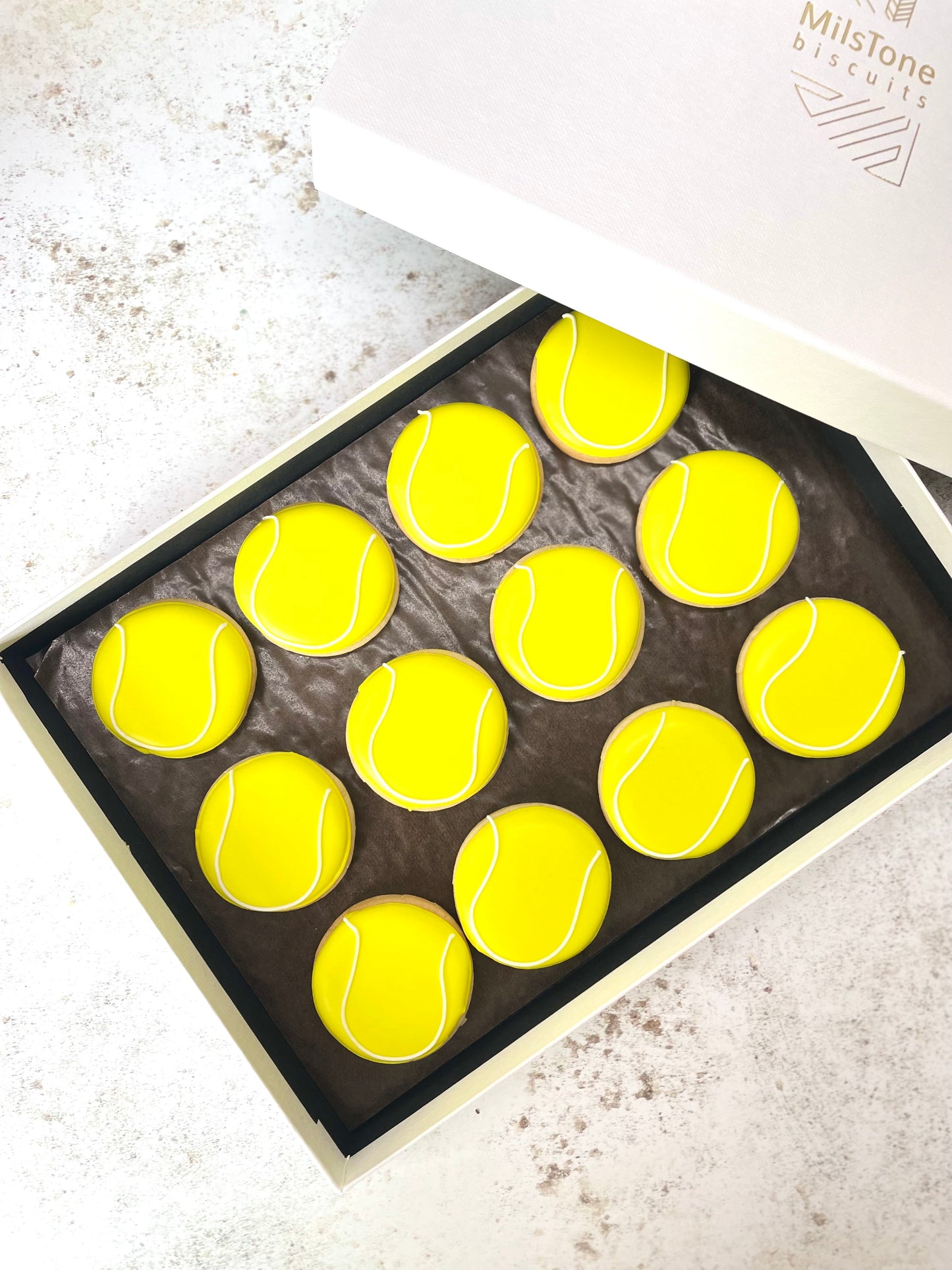 Tennis Ball Biscuit Gift Box MilsTone Biscuits