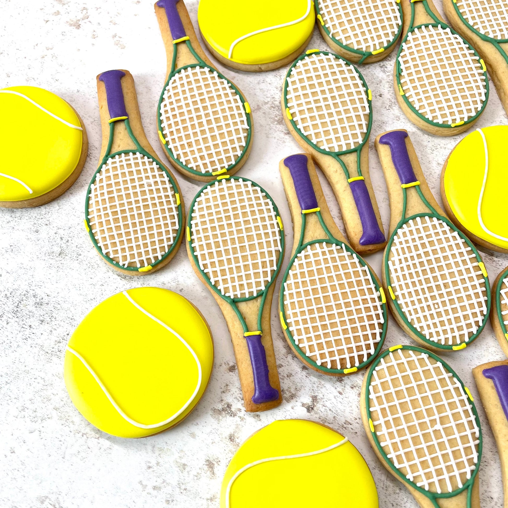 Tennis Themed Biscuits custom iced Biscuits